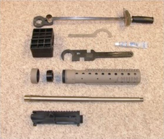 Forearm assembly with a front sight post